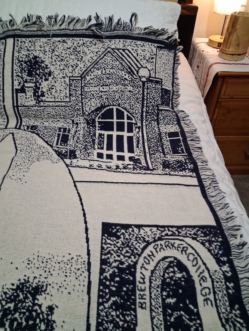 Brewton Parker College Black & White Woven Throw Blanket 67x48